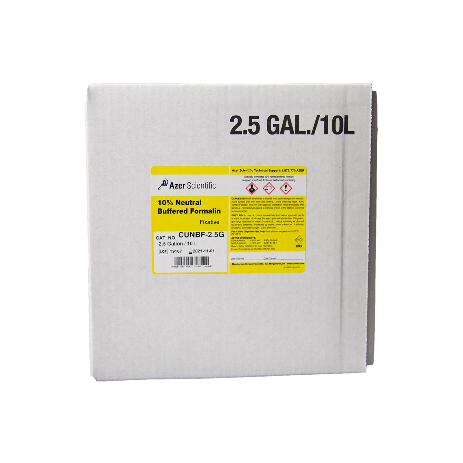 Fixative Cube Neutral Buffered Formalin 10% 2.5gal Ea
